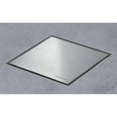 Easy Drain AquaJewels Quattro Zero brossé 10x10cm avec sortie latérale siphon de sol 50mm garde d'eau 30/35/50mm inox AJQ 10X10 ZM