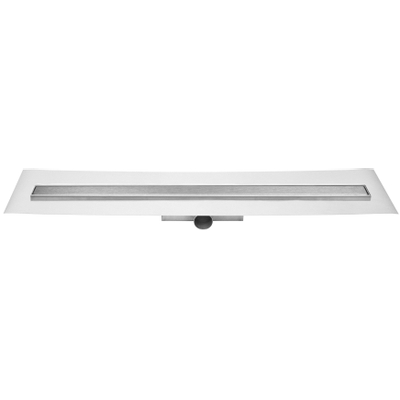 Easy Drain Compact 30 FF zero caniveau de douche plaque simple avec évacuation latérale 6x90cm inox DESTOCKAGE