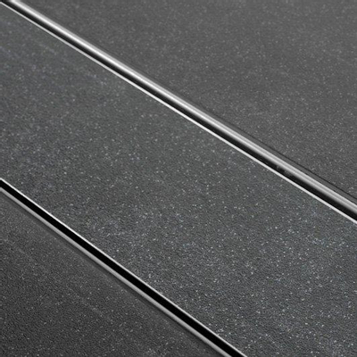 Easy Drain Tegeldrain Caniveau de douche à carreler 9.8x90cm avec vidage latéral 50mm Inox SECOND CHOIX