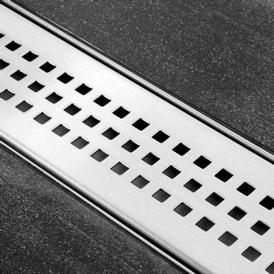 Easy Drain Multi grille simple Carré 7 100cm inox