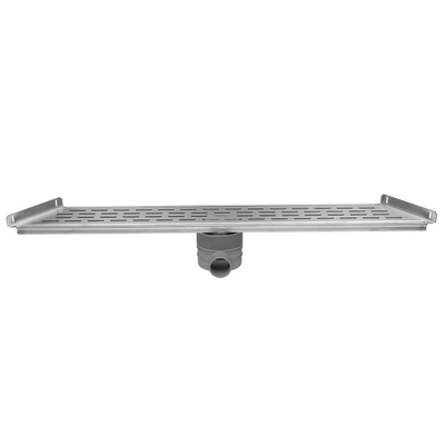 Easydrain multi trapezium 700 drain avec canal latéral 89,6cm 50mm acier inoxydable