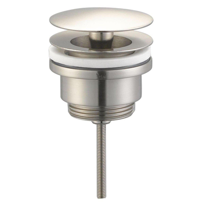Royal plaza Merlot wastafelplug 1 1/4" niet afsluitbaar geborsteld SHOWROOMMODEL