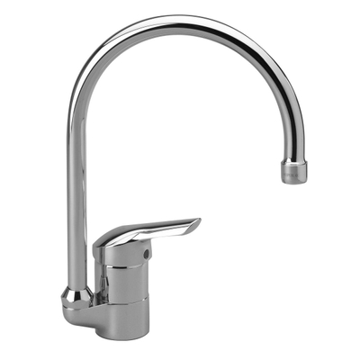 Venlo Nimbus New robinet de cuisine 1 levier avec bec tubulaire haut orientable et aérateur chrome