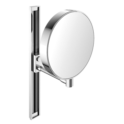 Emco Prime make-upspiegel – rond Ø20,2 cm – zonder verlichting – hoogteverstelbaar op wandrail – Chroom