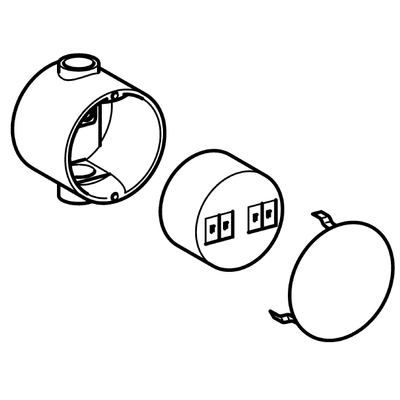 Hansa Universel élément encastré raccordement électrique 240V vers 12V incluant câble de 7 mètres