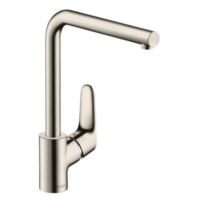 Hansgrohe Focus Mitigeur de cuisine avec bec droit haut aspect inox