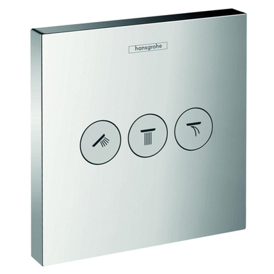 Hansgrohe ShowerSelect Ensemble de finition pour robinet d'arrêt encastré avec 3 fonctions d'arrêt chrome