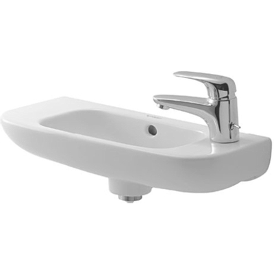 Duravit D Code lave-mains 50x22cm y compris trou de robinet à gauche blanc