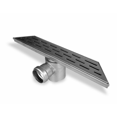 Aco Showerdrain d slot caniveau de douche 30x7cm h 8 ss 30mm sortie latérale inox