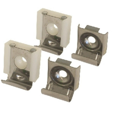 Royal Plaza Facet Spiegel Klemmen Set 4 Dlg. Licht Model Rvs