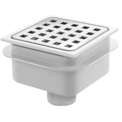 Van Den Berg siphon de sol ABS avec grille inox 10x10 sortie verticale 40mm
