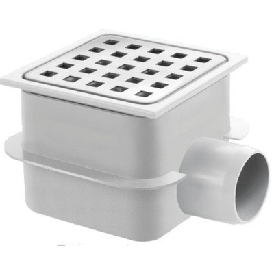 Van Den Berg siphon de sol ABS avec grille en inox 10x10 sans sortie 50mm