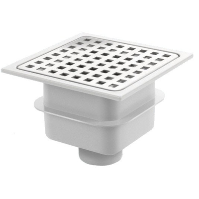 Van Den Berg siphon de sol en ABS avec grille en inox 15x15 o sortie 50mm