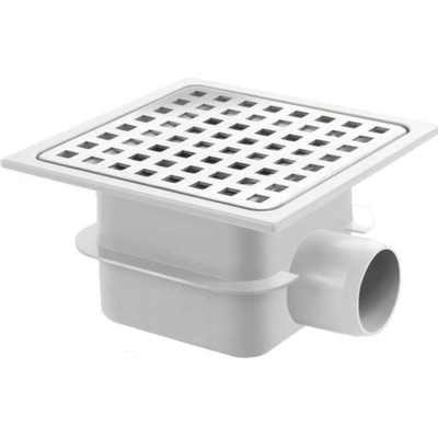 Van Den Berg siphon de sol ABS avec grille inox 15x15 sans sortie 50mm