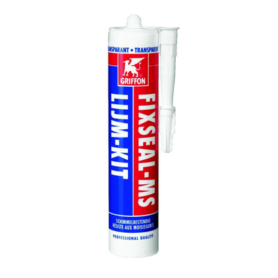 Griffon Poly max ms colle mastic d'étanchéité 290 ml. transparent