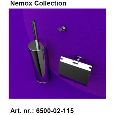 Geesa Nemox Toiletaccessoireset - Toiletborstel met houder - Toiletrolhouder met klep - Handdoekhaak - Chroom