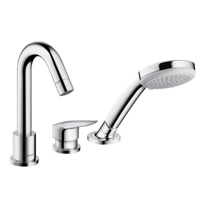 Hansgrohe Logis Set de finition pour mitigeur de baignoire sur gorge 3 trous chrome