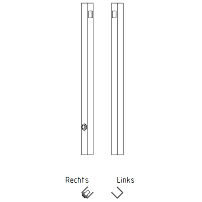 Royal Plaza Facet set de profilés pour miroir – 55 x 3 mm – avec interrupteur – Aluminium