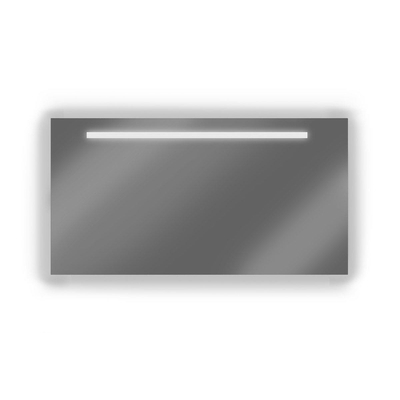 Looox X Line miroir – 100 x 70 cm – LED directe et indirecte – chauffage de miroir – Aluminium