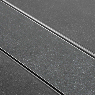 Easy Drain Caniveau à carreler avec évacuation latérale 50mm 9,8X160CM avec garde d'eau 30/35/50cm