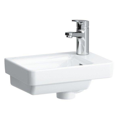 Laufen Pro S lave-mains 36x25x14.6cm 1 trou de robinet à droite avec trop-plein céramique blanche