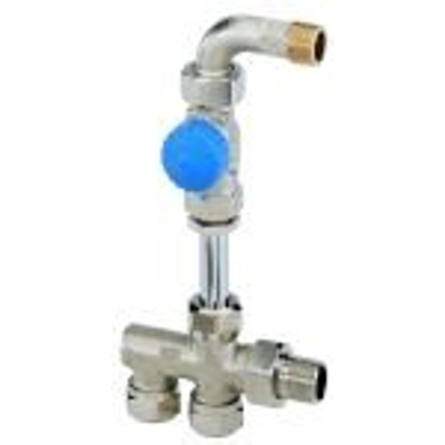 Heimeier Duolux raccord inférieur 2 tuyaux M24x1,5 1/2 réglable