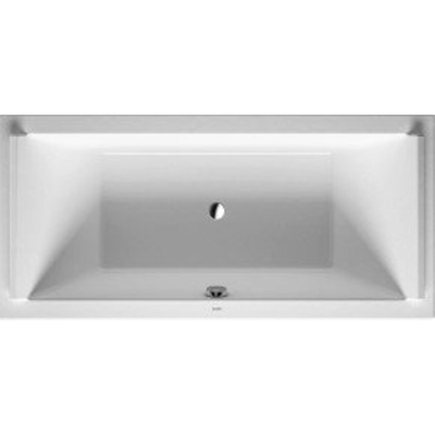 Duravit Starck Slimline Starckkunststof duobad acryl rechthoekig - 180x90x46cm - zonder poten - voor inbouw of ommanteling - glans wit