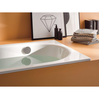 Bette Comodo baignoire 190x90x45cm côté pied droit trop-plein à l'avant blanc