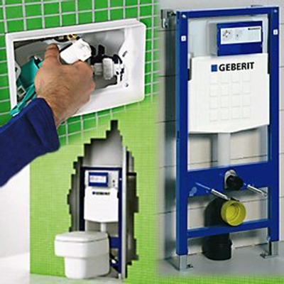 Geberit Duofix ruimtewinnend frontbediening 114cm sigma inbouwreservoir 8cm UP720 SHOWROOMMODEL