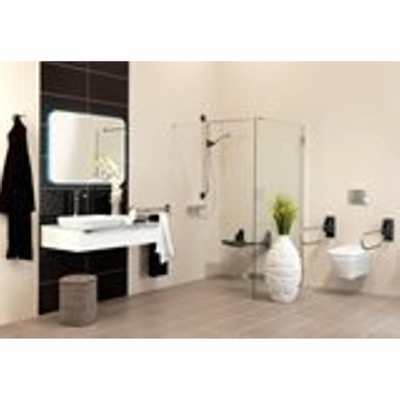 Handicare Linido Ergogrip barre d"appui murale 90cm inox revêtu blanc
