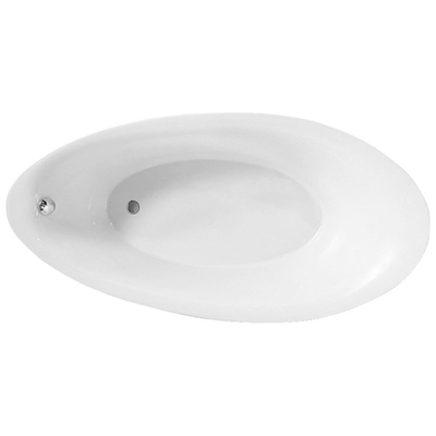 Villeroy & Boch Aveo bad - vrijstaand - 190x95cm - met badwaste - glans wit