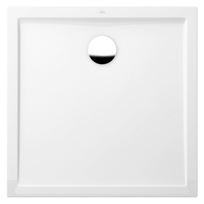 Villeroy & Boch Futurion Flat douchebak quaryl vierkant - 90x90x2.5cm - White Alpine (glans wit)