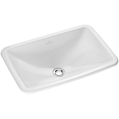 Villeroy & Boch Loop en Friends inbouwwastafel 60x40.5cm met overloop zonder kraangat ceramic+ wit