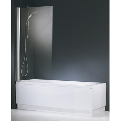 Novellini Aurora paroi de baignoire pliante 85x150cm profil chromé mat et verre transparent