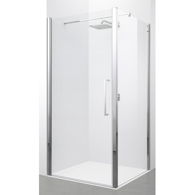 Novellini Young 2.0 F1 paroi latérale 97/99x200cm avec profilé chrome mat et verre transparent