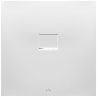 Villeroy & Boch Squaro infinity kunststof douchebak quaryl vierkant - 90x90x4cm - Stone White (mat wit)