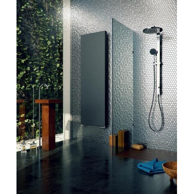 Vasco Vertiline VG designradiator verticaal vlak 1820x408mm 1120W (11166 09) aansluiting 1188 antraciet (M301)