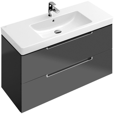 Villeroy & Boch Subway 2.0 Meuble sous lavabo 78.7x44.9x52cm avec 2 tiroirs pour lavabo 7175 80cm Gris