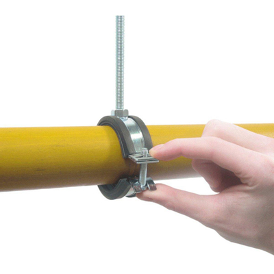 Walraven bismat® flash collier pour tuyau avec insert en caoutchouc m8 53 56mm pour tuyau métallique