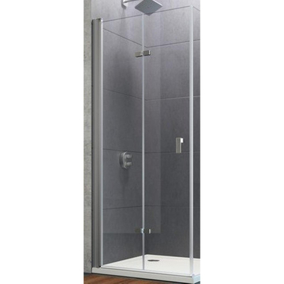 Huppe Design pure 2 delige vouwdeur sft links 90x200cm chroom look helder glas