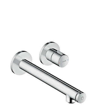 AXOR Uno afbouwdeel wastafelkraan - model 220 - 2-gats - voorsprong 22.1cm - chroom