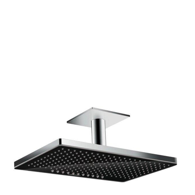Hansgrohe Rainmaker select 460 - 2jet - hoofddouche plafonduitvoering zwart - glas - hoogglans chroom