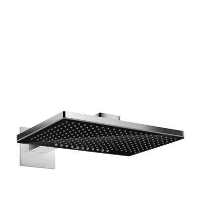 Hansgrohe Rainmaker select 460 - 2jet - hoofddouche wand uitvoering zwart - glas - hoogglans chroom
