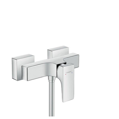Hansgrohe Metropol Eengreeps douchemengkraan - opbouw - met rechte greep - hoogglans chroom