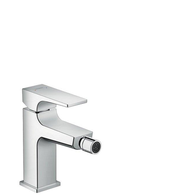 Hansgrohe Metropol Bidetkraan - 100 met push open waste - wit chroom