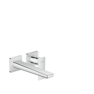 Hansgrohe Metropol 1 greeps wastafelkraan - afbouwdeel - met voorsprong 225 mm en afvoerplug - hoogglans chroom