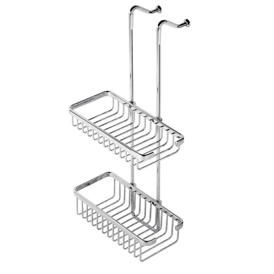 Geesa Basket Douche étagère suspendue double 26,5 cm Chrome