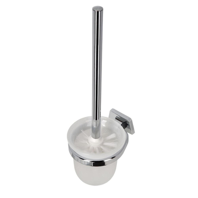 Geesa Standard Brosse de toilette avec support Chrome (tête de brosse blanche)
