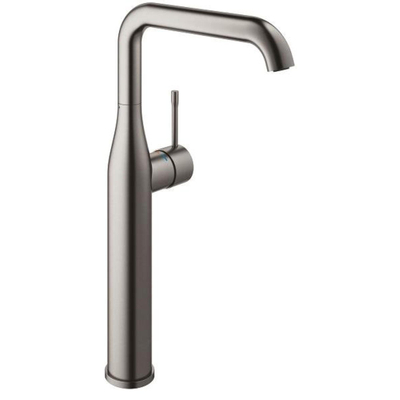 GROHE Essence New Robinet de lavabo Sur pied - bec 17,9 cm - taille XL haut bec pivotant - EcoJoy - graphite brossé foncé