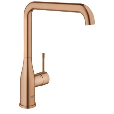 GROHE Essence New Mitigeur de cuisine bec L haut pivotant 0° / 150° / 360° Warm sunset brossé (cuivre)